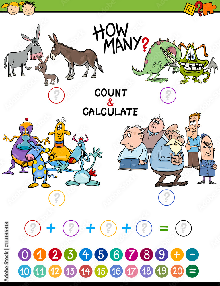 math educational activity for kids