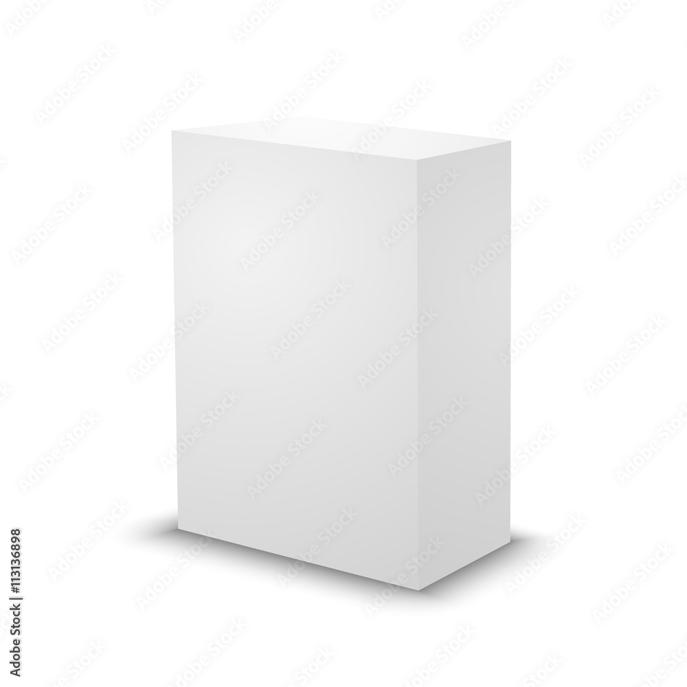 Blank white prism, 3d box template Blank white prism, 3d box template