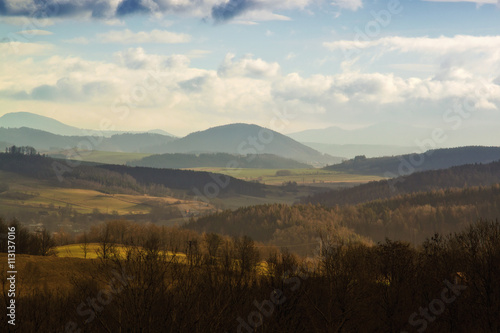 Autumn landscape with hills