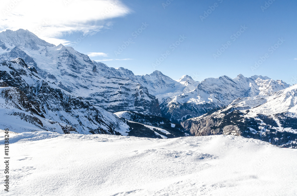 Swiss alps. The resort 