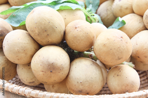   Longkong  Lansium parasiticum  fresh fruit in the basket