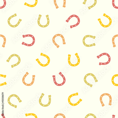 Seamless pattern - horseshoe (good luck symbol)