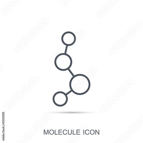 Molecule vector icon, Science and technology