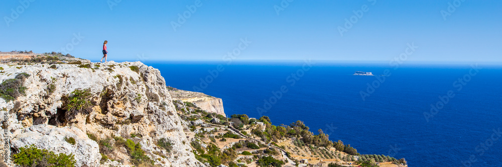 Vue depuis les falaises de Dingli, Malte