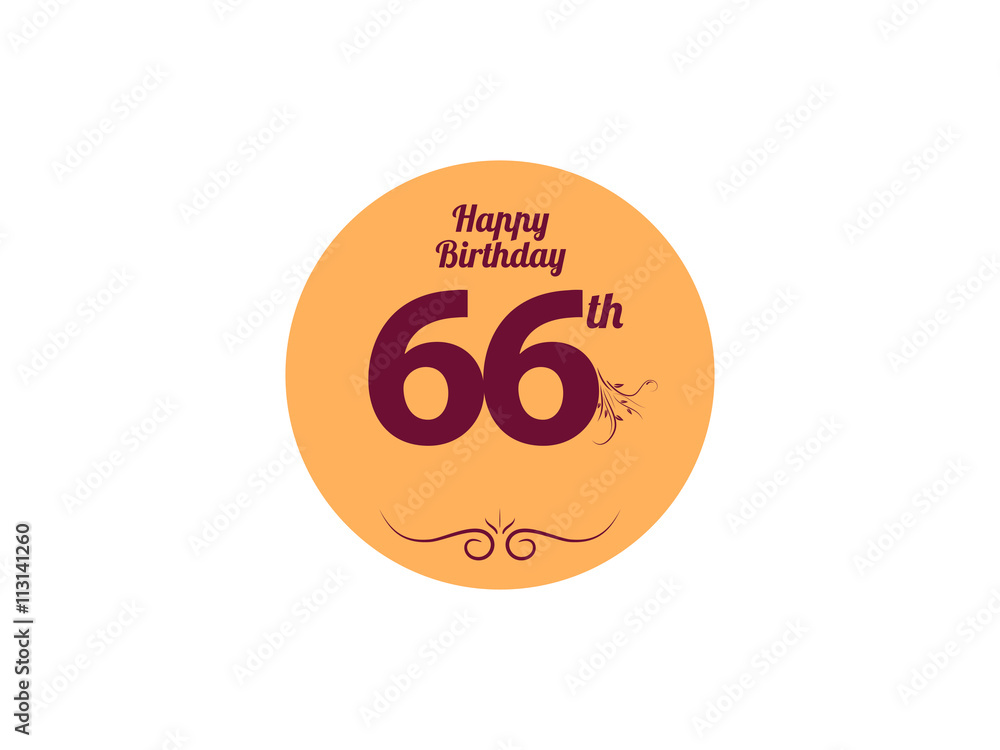Obraz premium Happy Birthday vintage logo