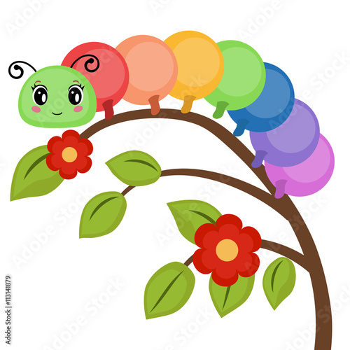 Funny colorful caterpillar