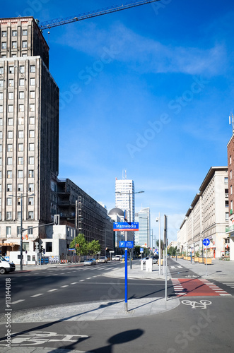 Warsaw, Poland - August 1, 2015 : Tourists on foot Street in War