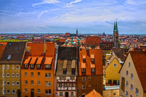 Nuremberg, Germany, old town houses, cityscape