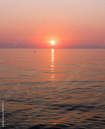 Pink Sea sunrise. © wildman