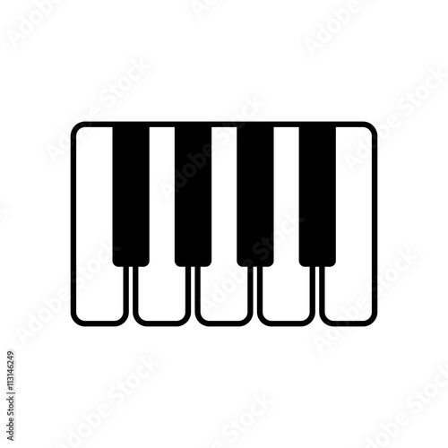 Piano keys icon. Vector illustration