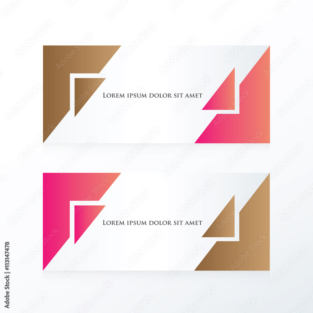 banner abstract pink, Brown banner abstract pink, Brown
