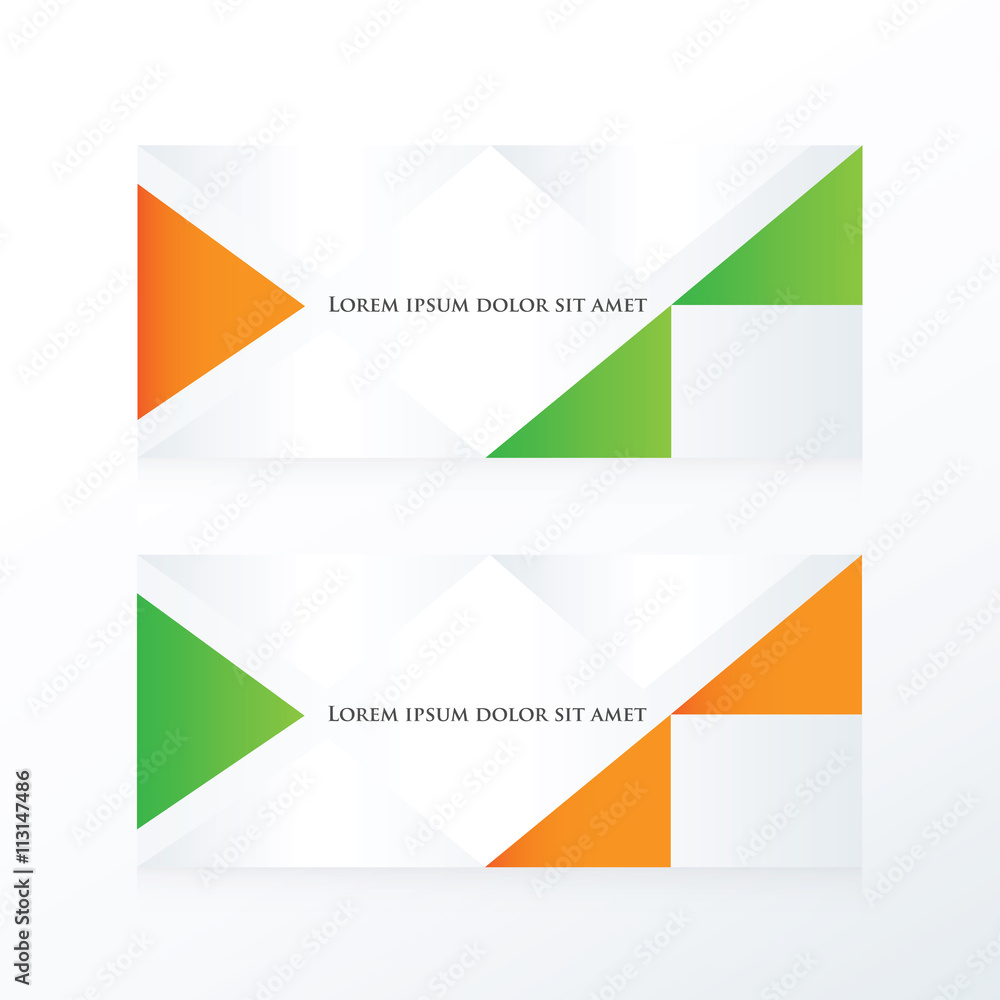 abstract banner modern orange, green