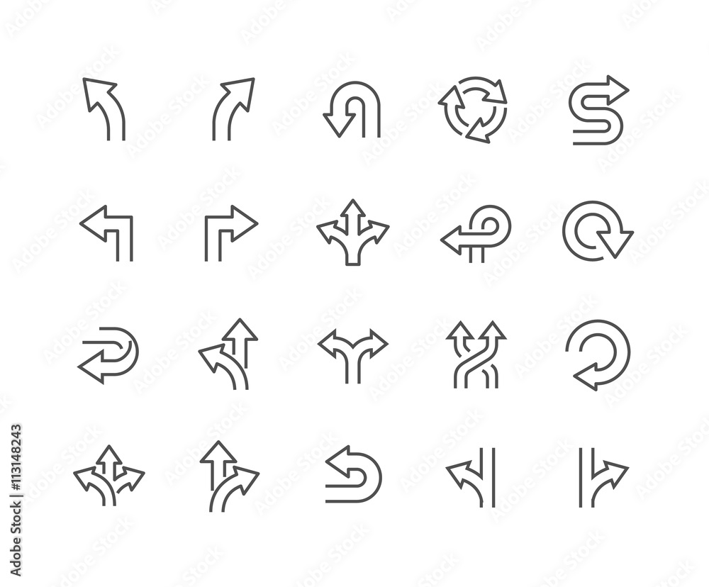 Line Direction Icons