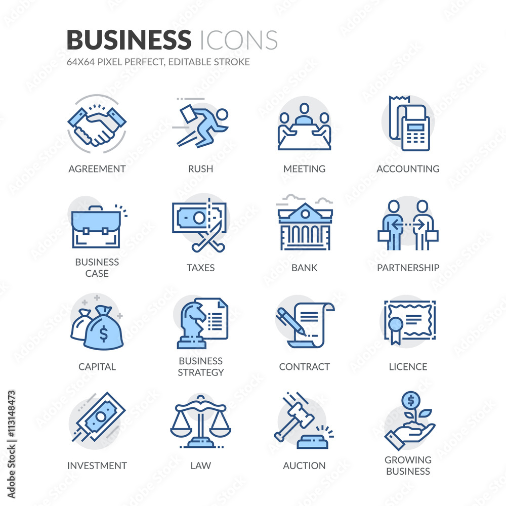 Line Business Icons