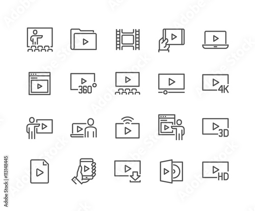Line Video Icons