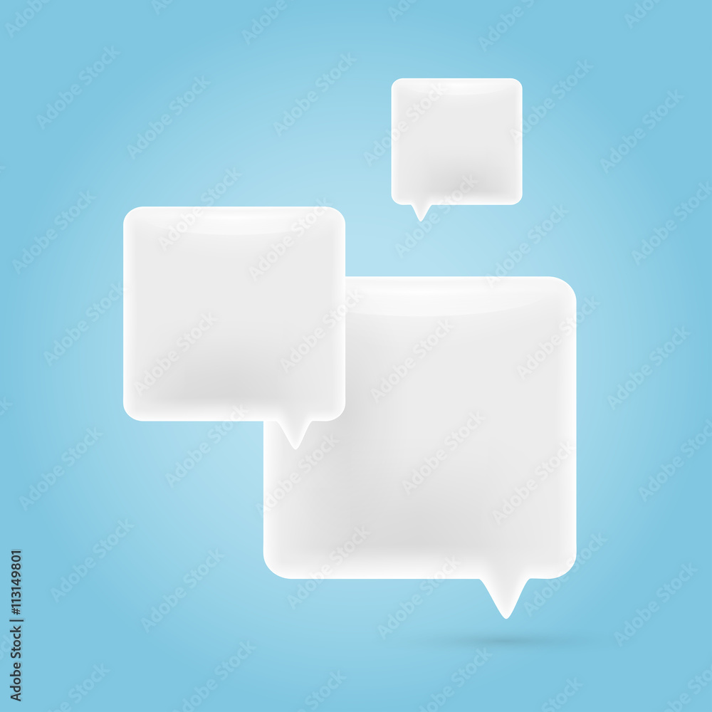 White speech bubbles White speech bubbles