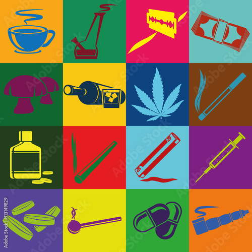 Colorful Collage Drugs