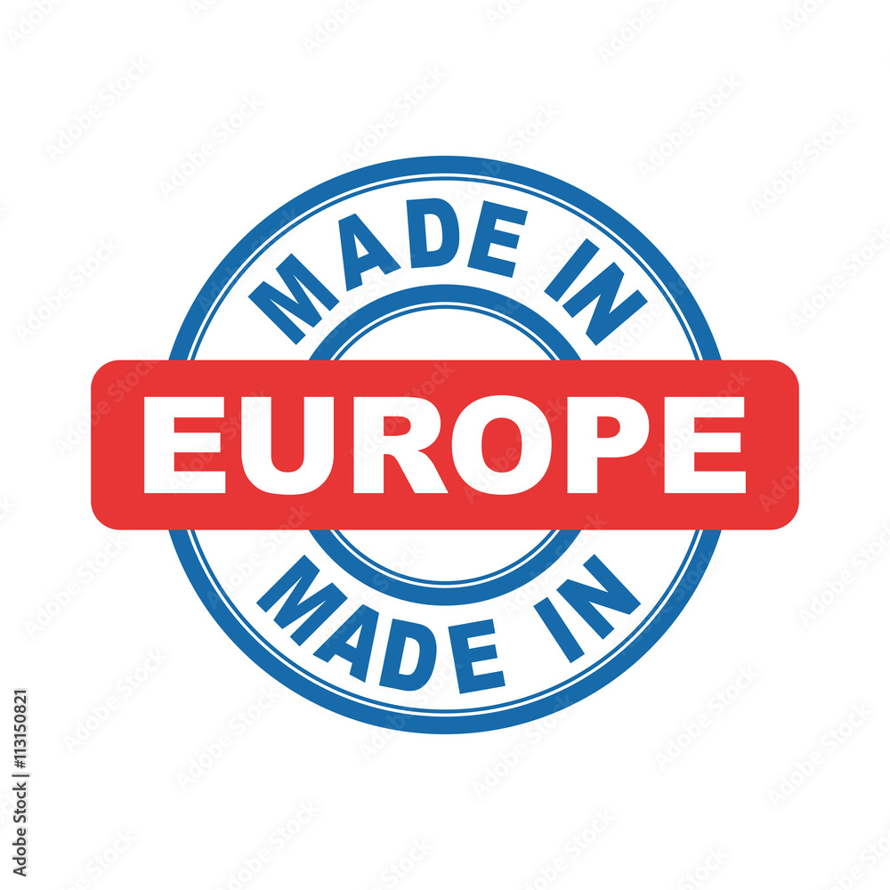 Made in Europe. Vector emblem flat Made in Europe. Vector emblem flat