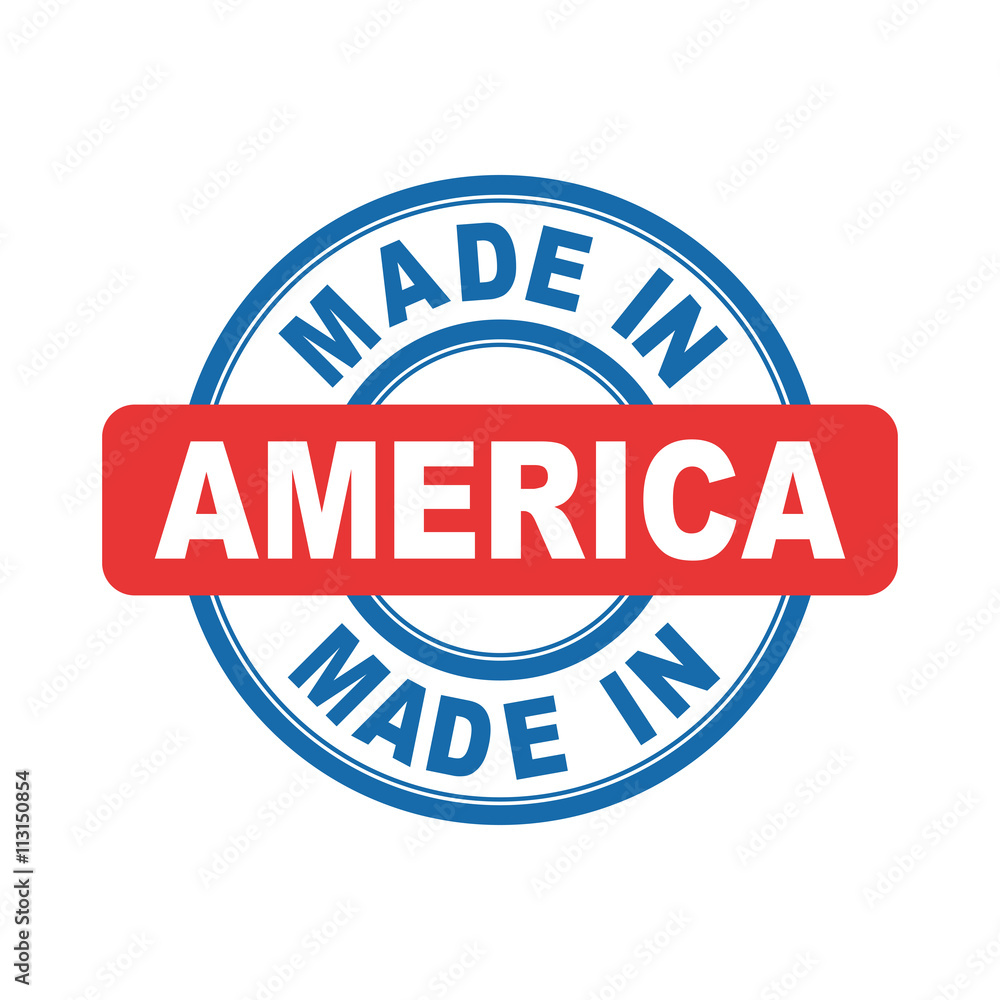Made in America. Vector emblem flat Made in America. Vector emblem flat
