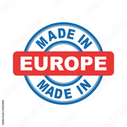Made in Europe. Vector emblem flat