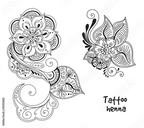 tattoo henna element