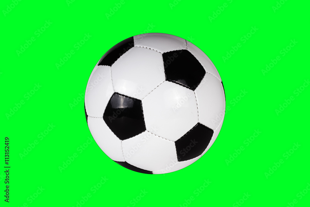 Fußball vor grünem Hintergrund Fußball vor grünem Hintergrund