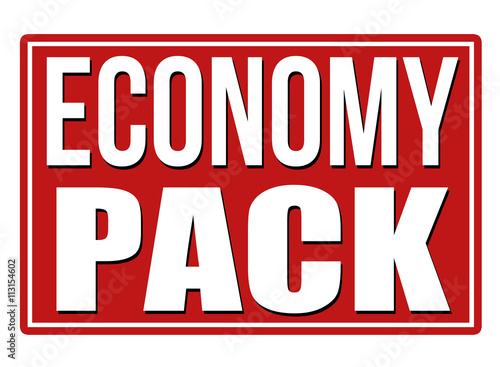 Economy pack sign