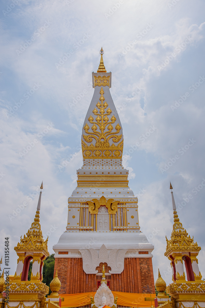 Fototapeta premium Wat Phra That Phanom is the sacred area in the south of Nakhon Phanom province, northeastern Thailand.