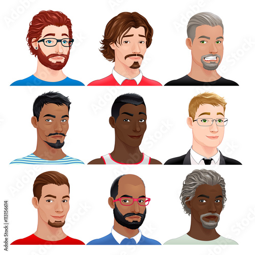 Different male avatars