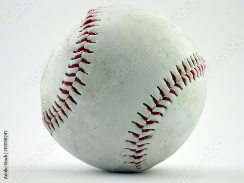 Dirty Baseball with white background