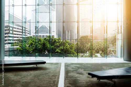 Canvas Print Glass wall in office building