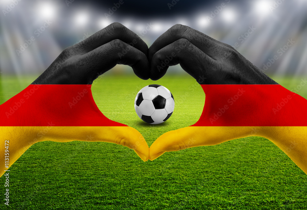 Obraz premium Deutsche Herzhand