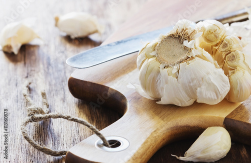Ripe organic garlic