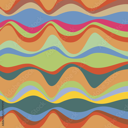 Vector retro background. Vintage 70s style