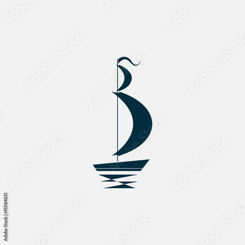 sailing logo/ vector ship/ boat icon