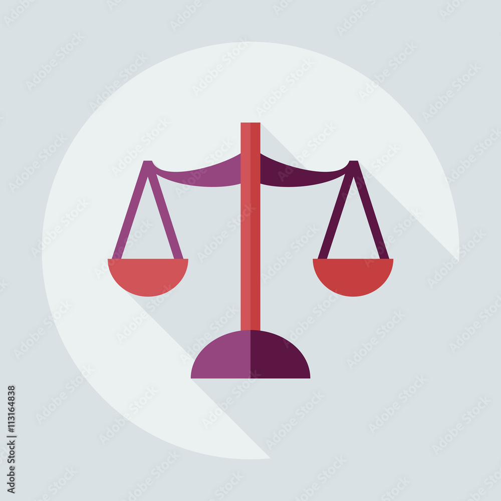 Flat modern design with shadow icons law Flat modern design with shadow icons law