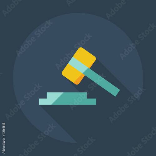 Flat modern design with shadow icons law