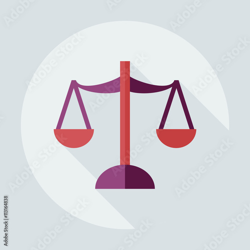 Flat modern design with shadow icons law