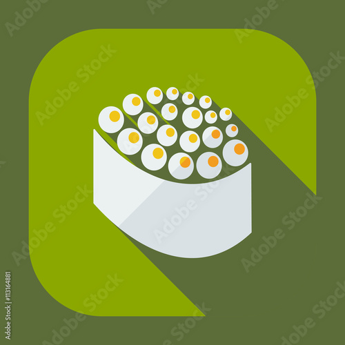 Flat modern design with shadow icons Japanese sushi