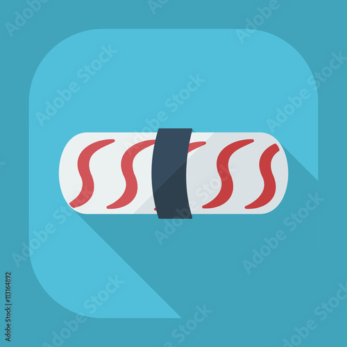 Flat modern design with shadow icons Japanese sushi
