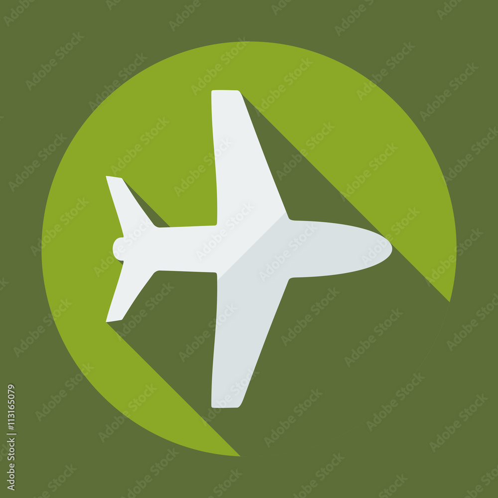 Flat modern design with shadow icon plane Flat modern design with shadow icon plane