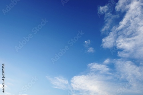 Blue sky space with cloud