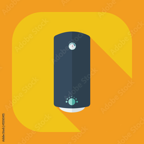 Flat modern design with shadow icons boiler