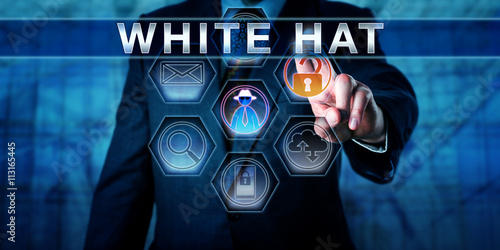 Business Manager Pushing WHITE HAT