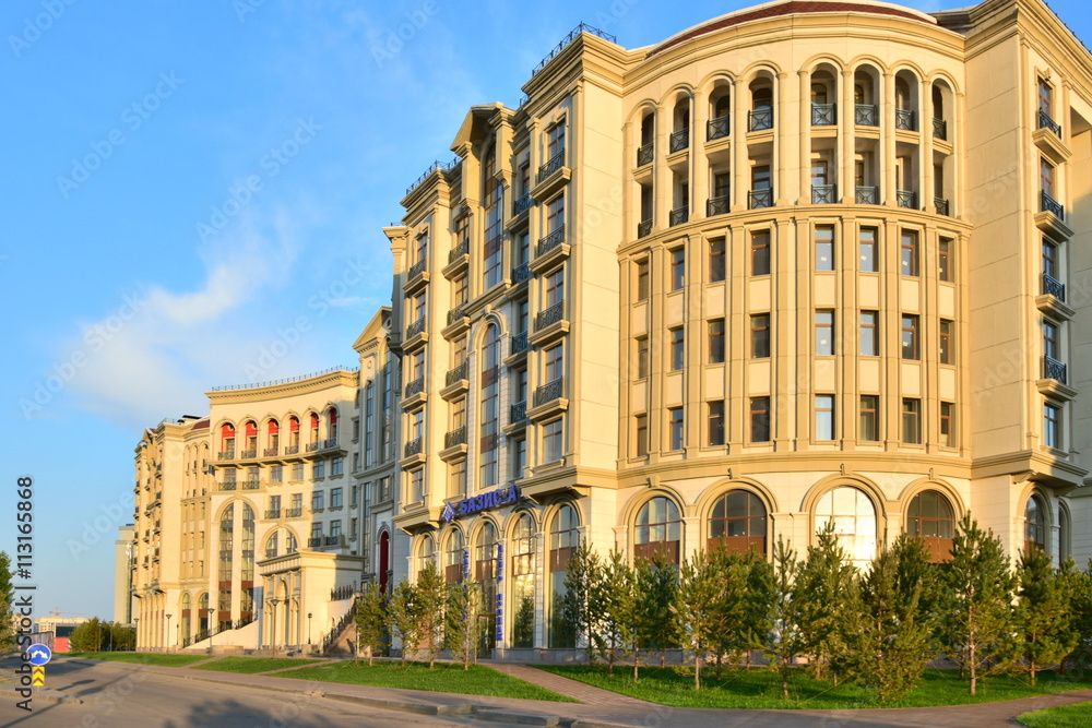 Fototapeta premium Modern residential building in Astana, capital of Kazakhstan