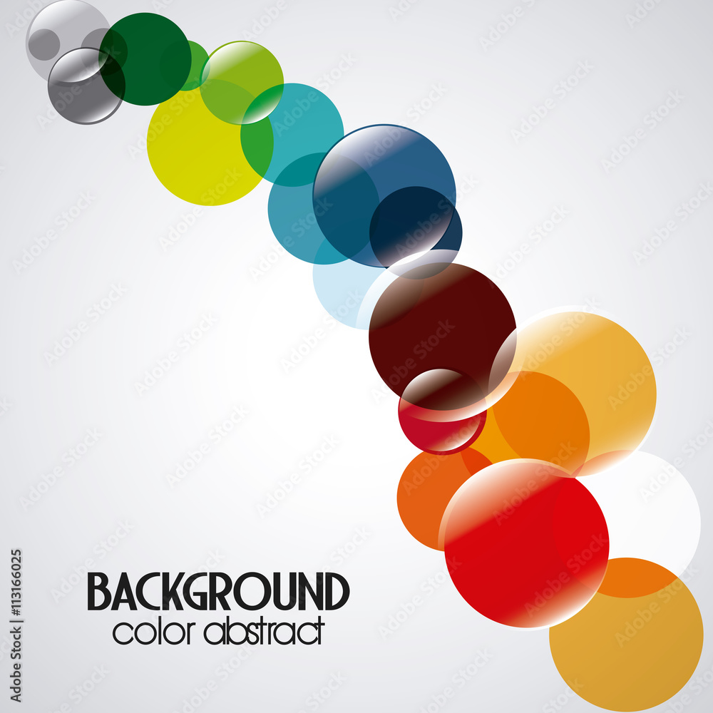 Multicolored background with abstract shapes, vector illustration