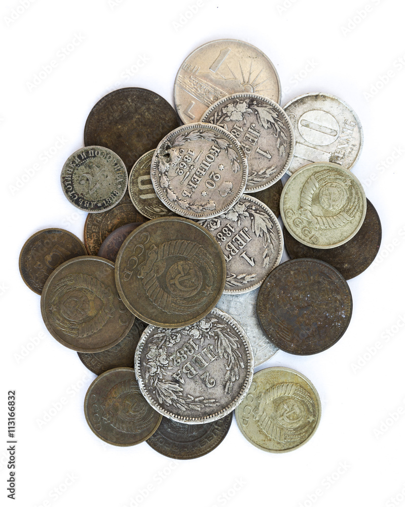 Old expired coins. USSR coins and silver coins Old expired coins. USSR coins and silver coins