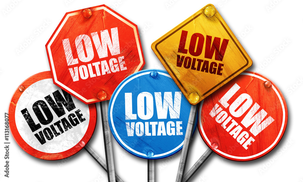 low voltage, 3D rendering, street signs