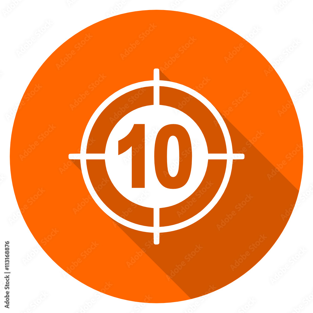 Orange flat design vector target icon Orange flat design vector target icon