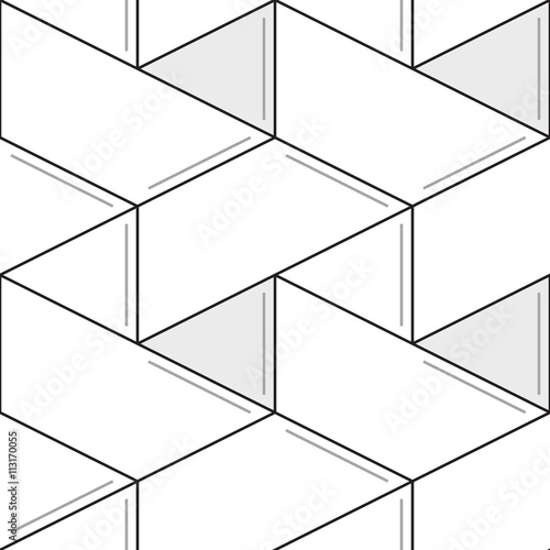 Obraz na plátně Linear seamless pattern. Subtle geometric background. Thin lines